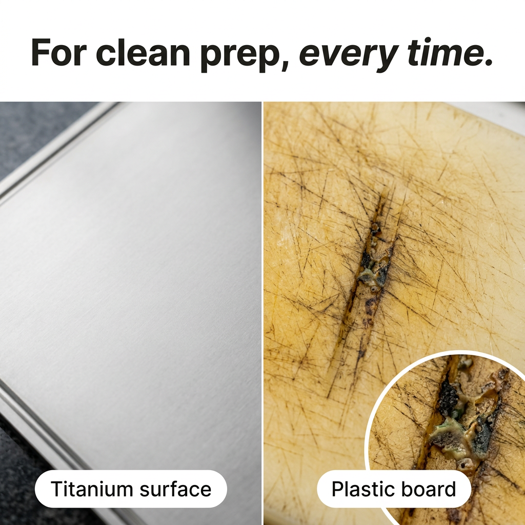 Titanium Cutting Board - anti-microbial surface