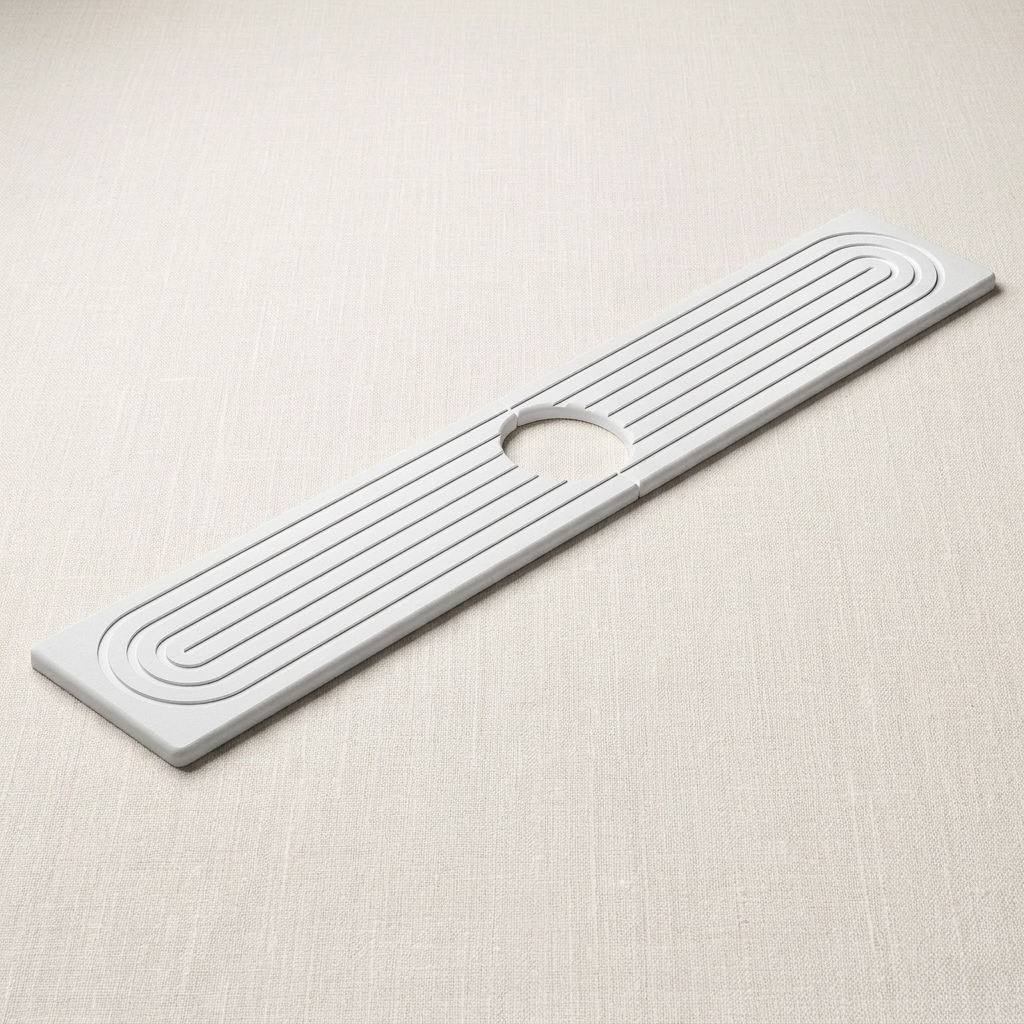 Diatomite Mat on warm linen background
