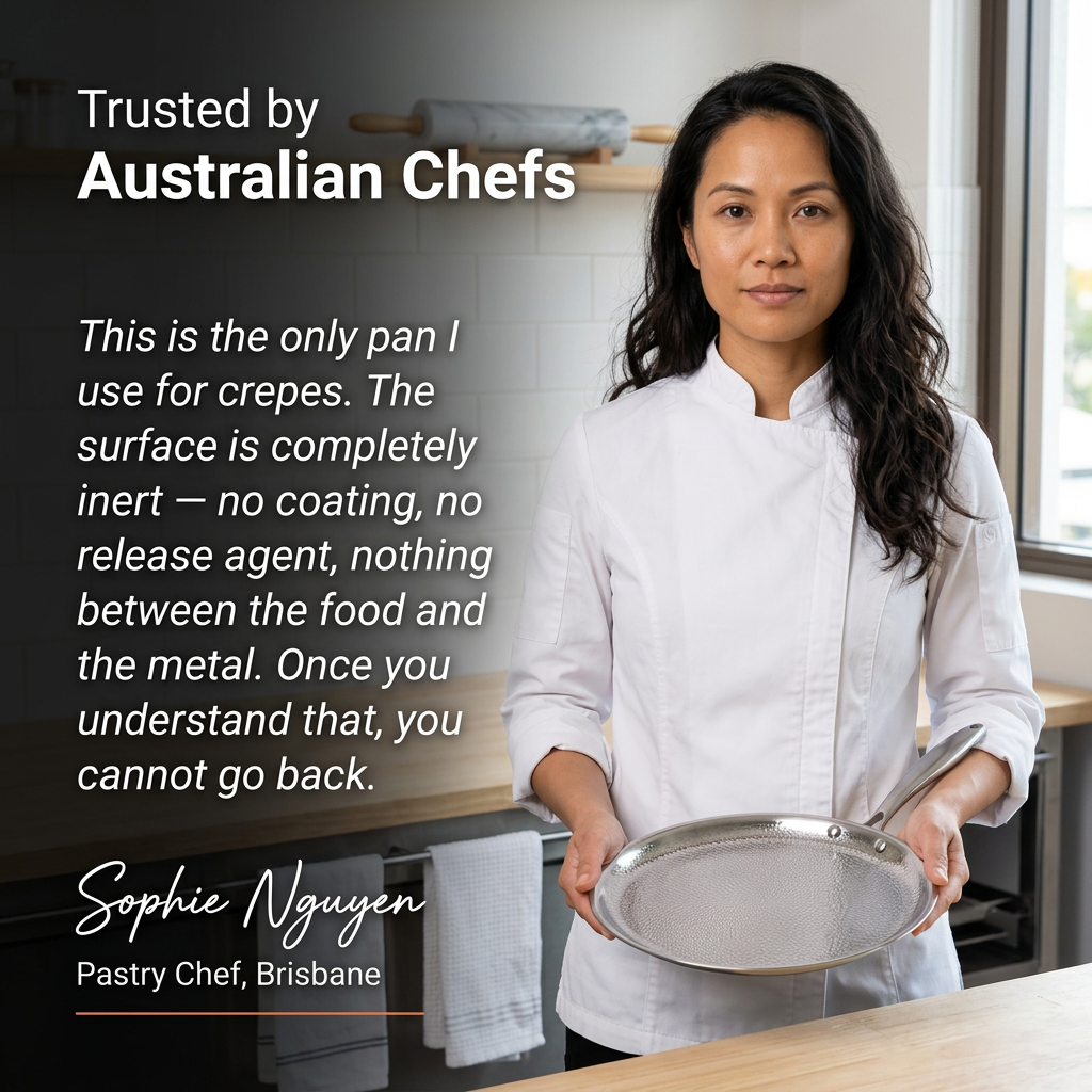 Titanium Hammered Crêpe Pan Pro - Sophie chef testimonial