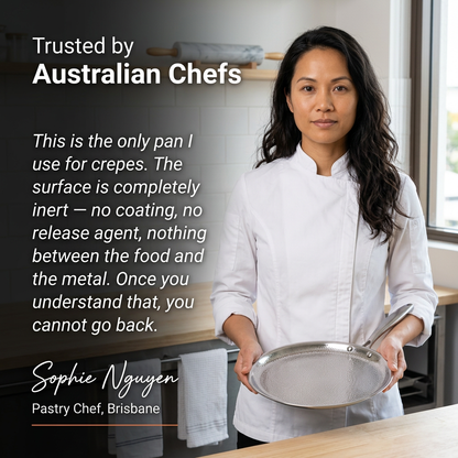 Titanium Hammered Crêpe Pan Pro - Sophie chef testimonial