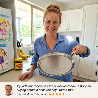 Titanium Hammered Crêpe Pan Pro - Rachel mum testimonial