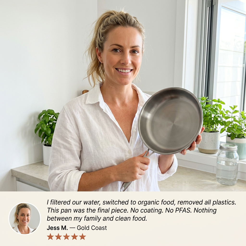 Titanium Pan Pro - Jess low-tox mum testimonial