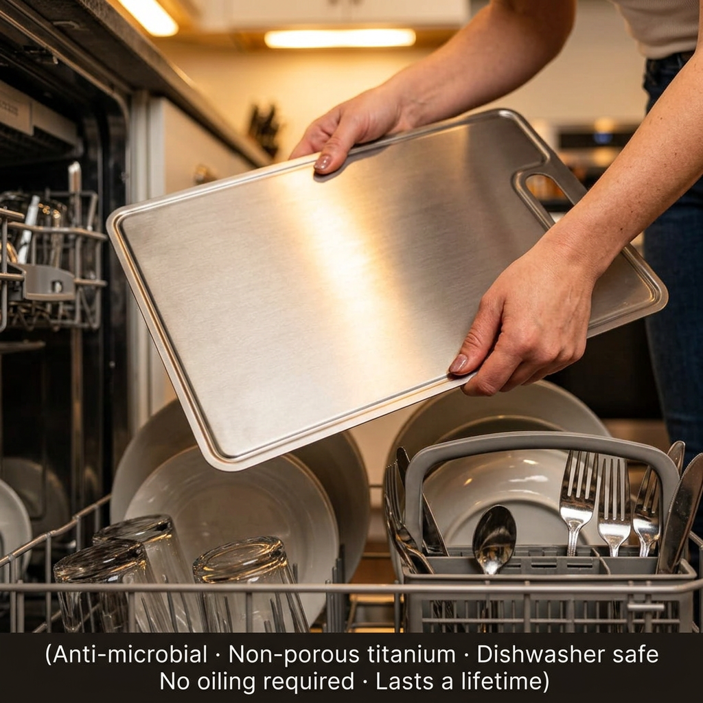Titanium Cutting Board - dishwasher safe