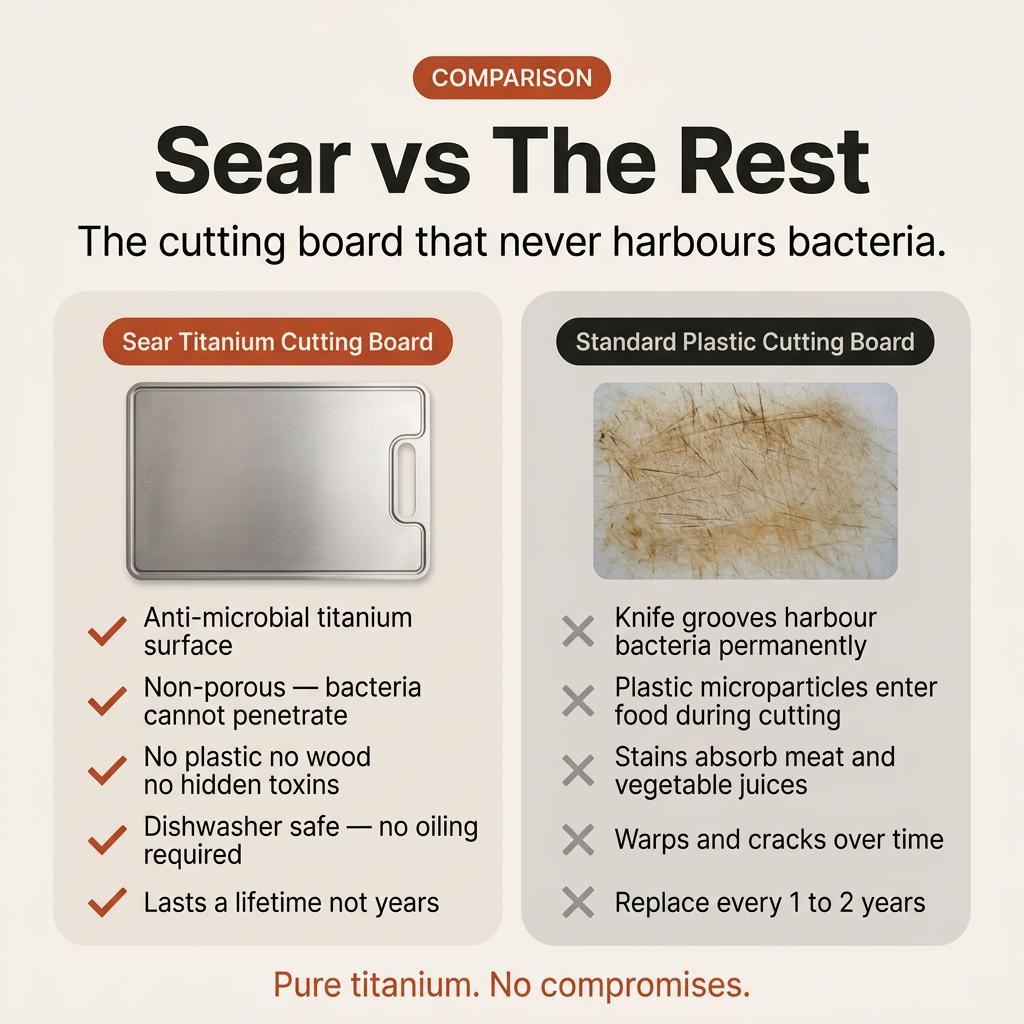 Titanium Cutting Board - Sear vs The Rest