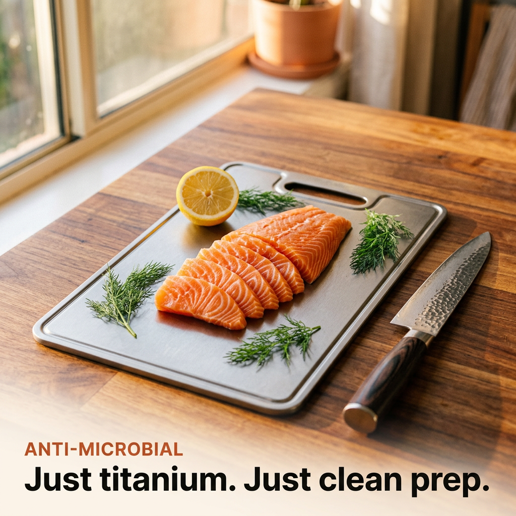 Titanium Cutting Board - Just clean prep