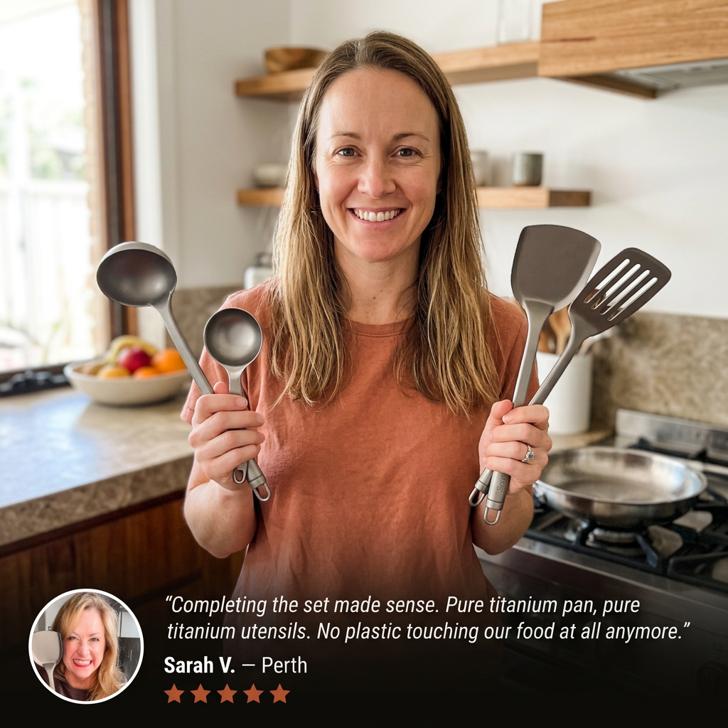 Titanium Utensil - Sarah complete set testimonial