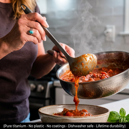 Titanium Utensil - ladle serving sauce