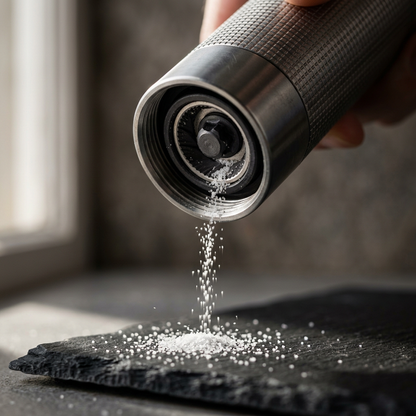 Salt Mill - grinding detail