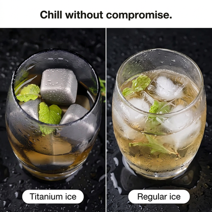 Titanium Ice Cubes - split comparison