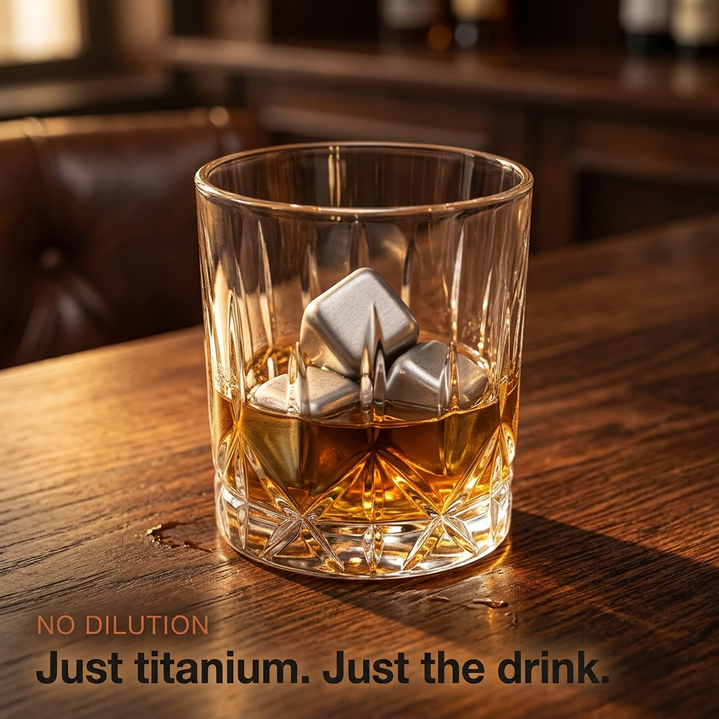 Titanium Ice Cubes - whisky no dilution