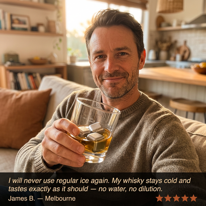 Titanium Ice Cubes - James whisky testimonial