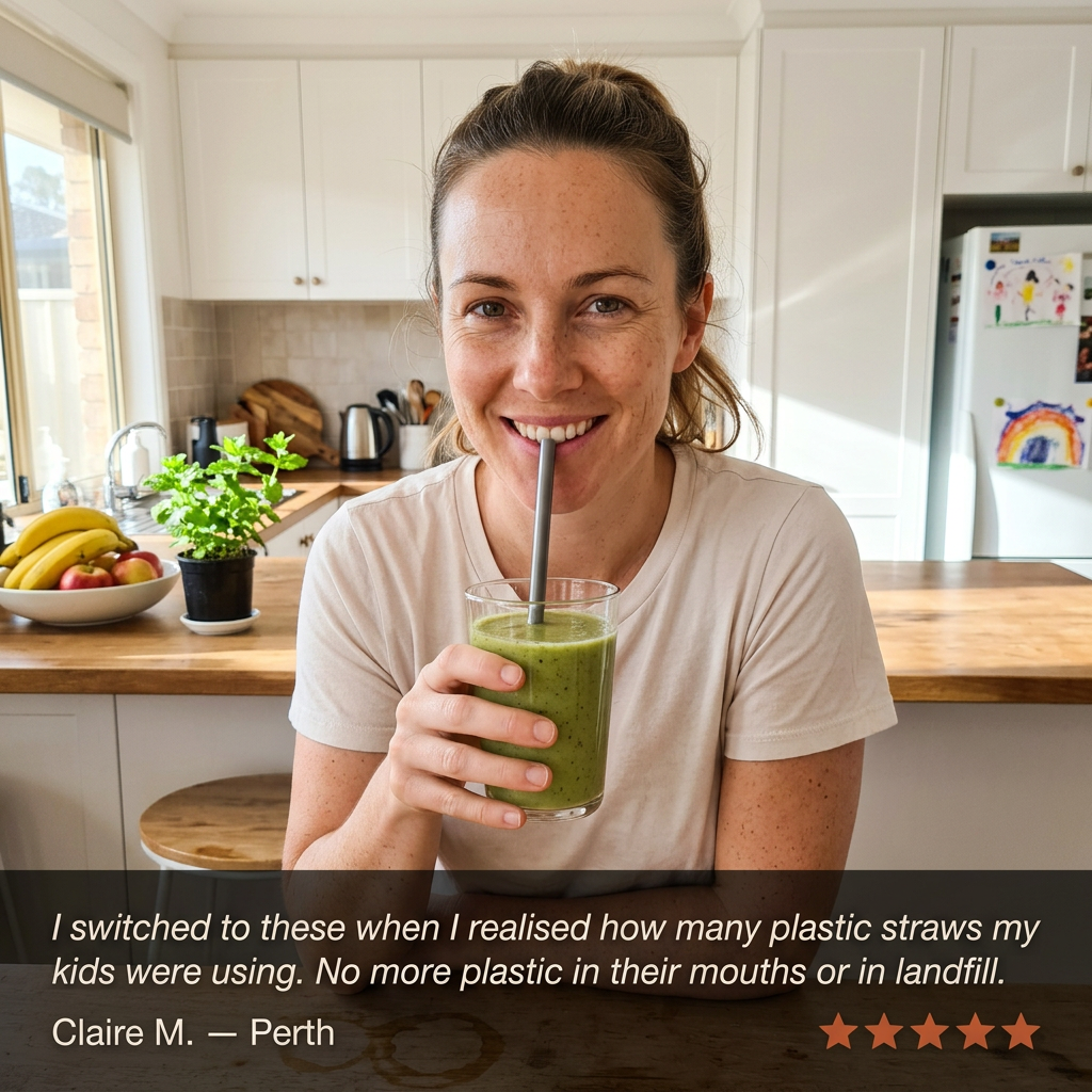 Titanium Straws - Claire mum testimonial