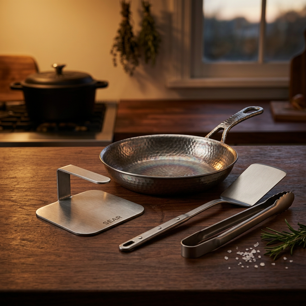 Grill Press - kitchen system with pan