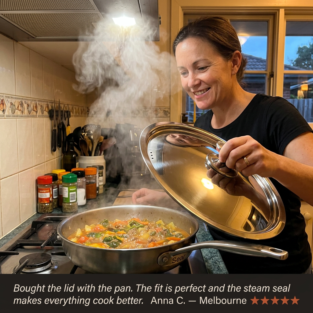 Stainless Steel Lid - Anna lifting testimonial