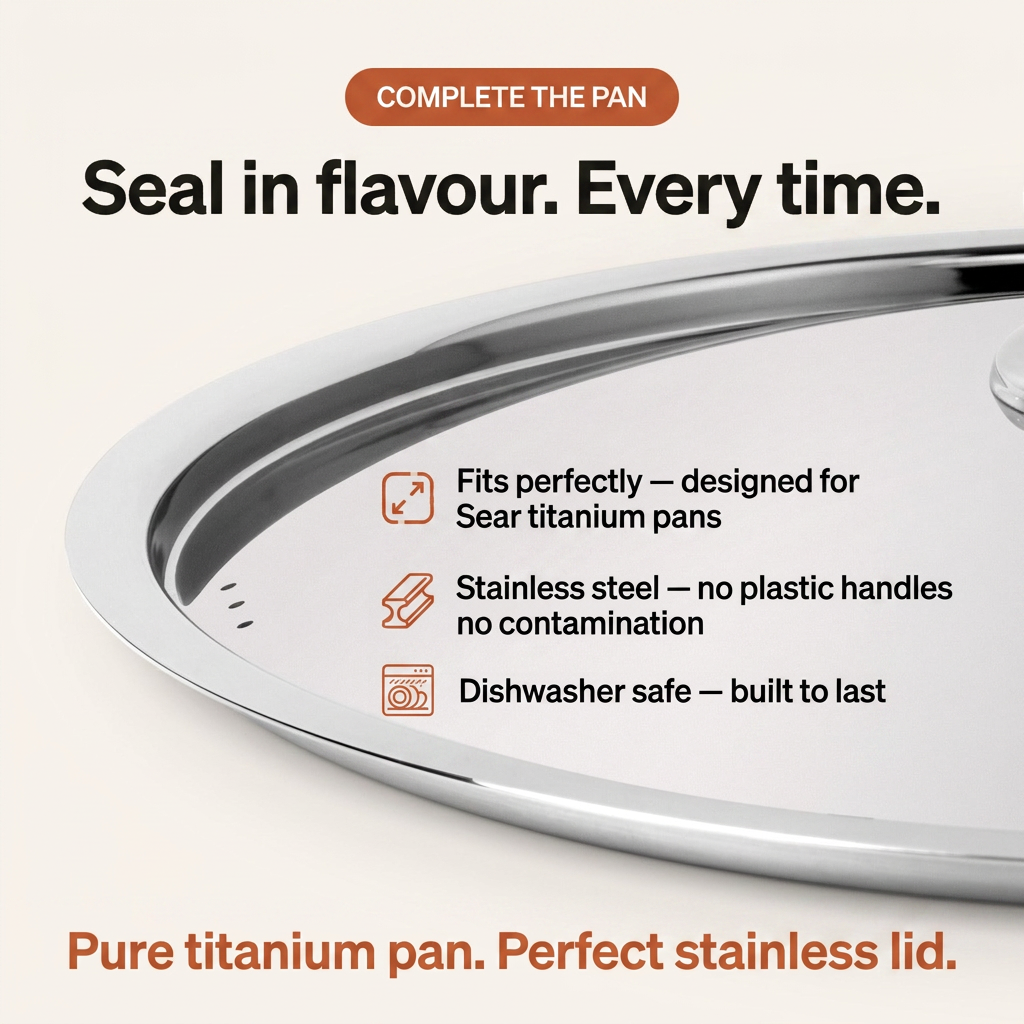 Stainless Steel Lid - complete the pan card