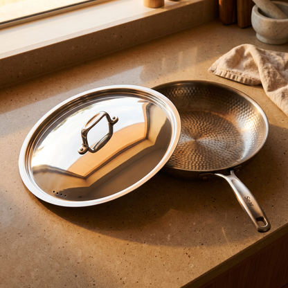Stainless Steel Lid - overhead pan and lid pair