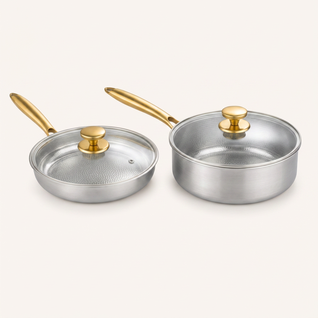 Titanium Pan Pro + High-Sided Pan Set - hero both pans