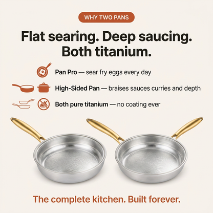 Titanium Pan Pro + High-Sided Pan Set - why two pans card