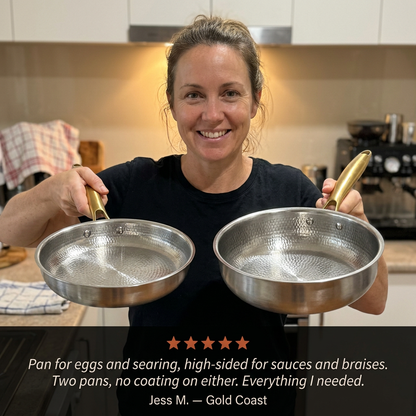 Titanium Pan Pro + High-Sided Pan Set - Jess testimonial