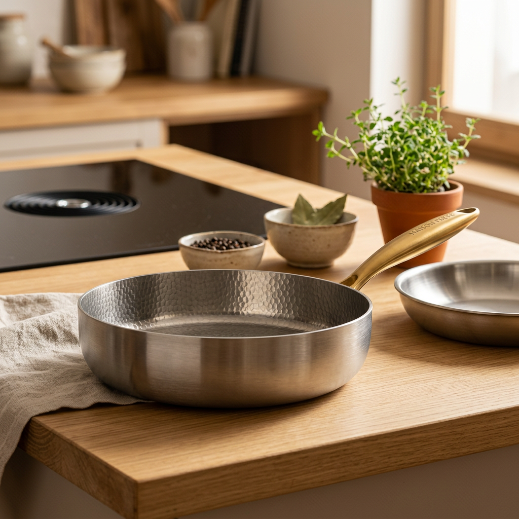 Titanium High-Sided Pan Pro - profile height side view