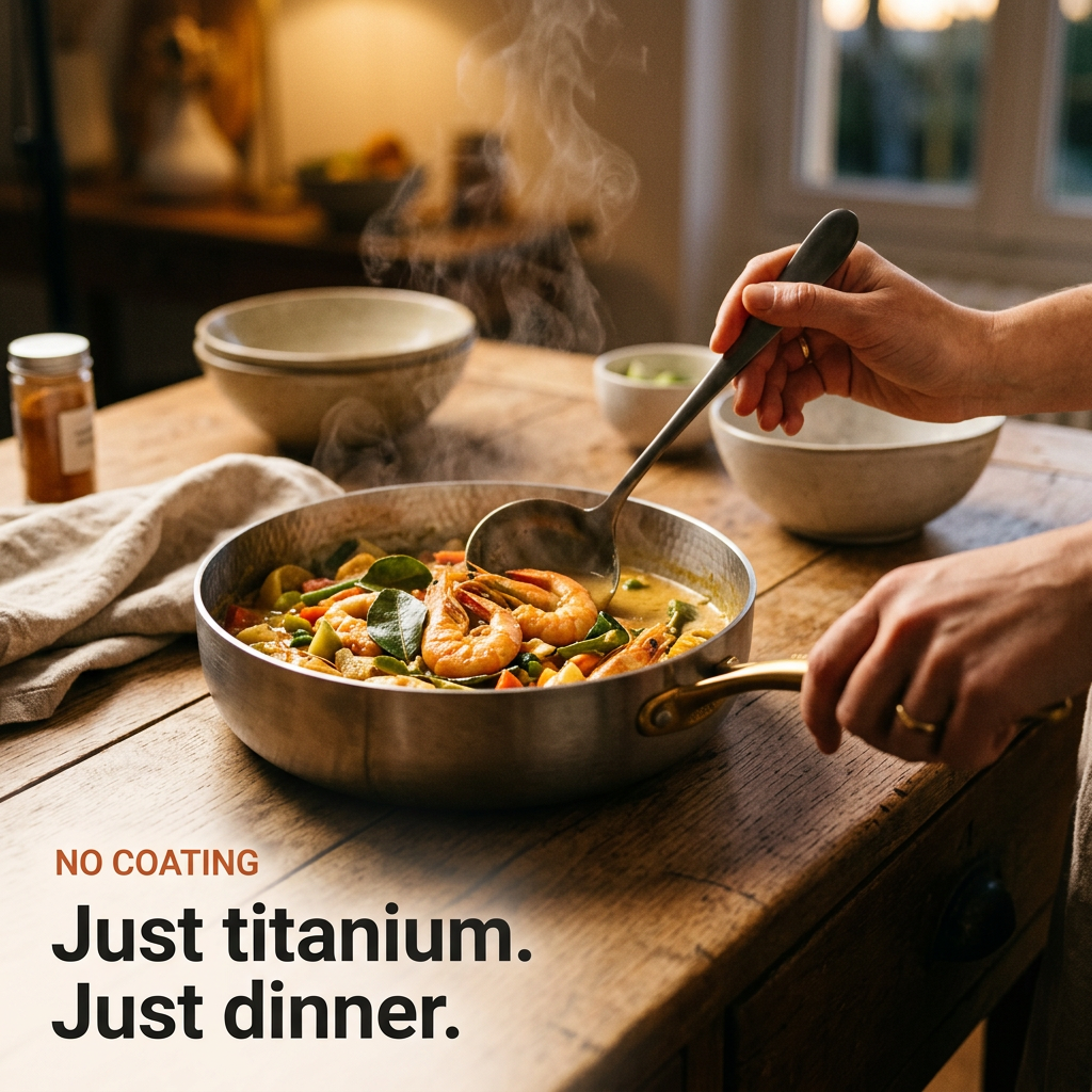 Titanium High-Sided Pan Pro - coconut curry just dinner