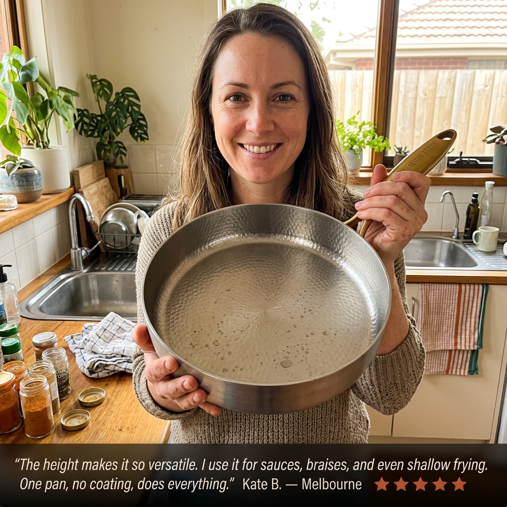Titanium High-Sided Pan Pro - Kate testimonial